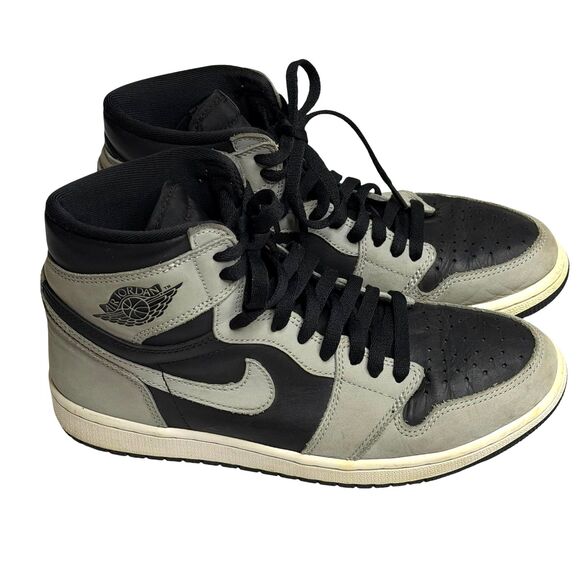 Nike Air Jordan 1 Retro High OG Swoosh Shoes Sneakers Black Gray 9 main image 9